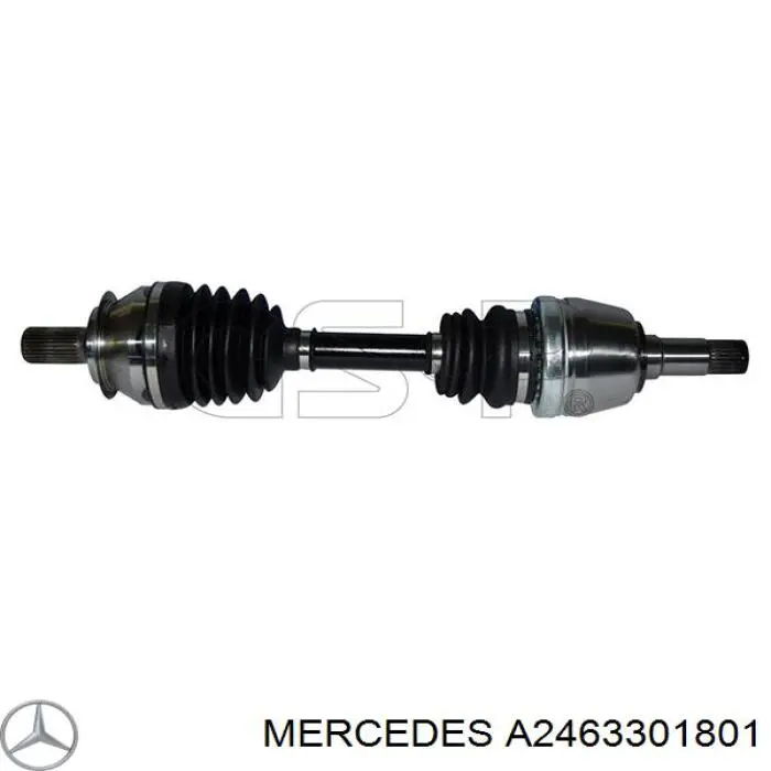 A2423300100 Mercedes árbol de transmisión delantero izquierdo