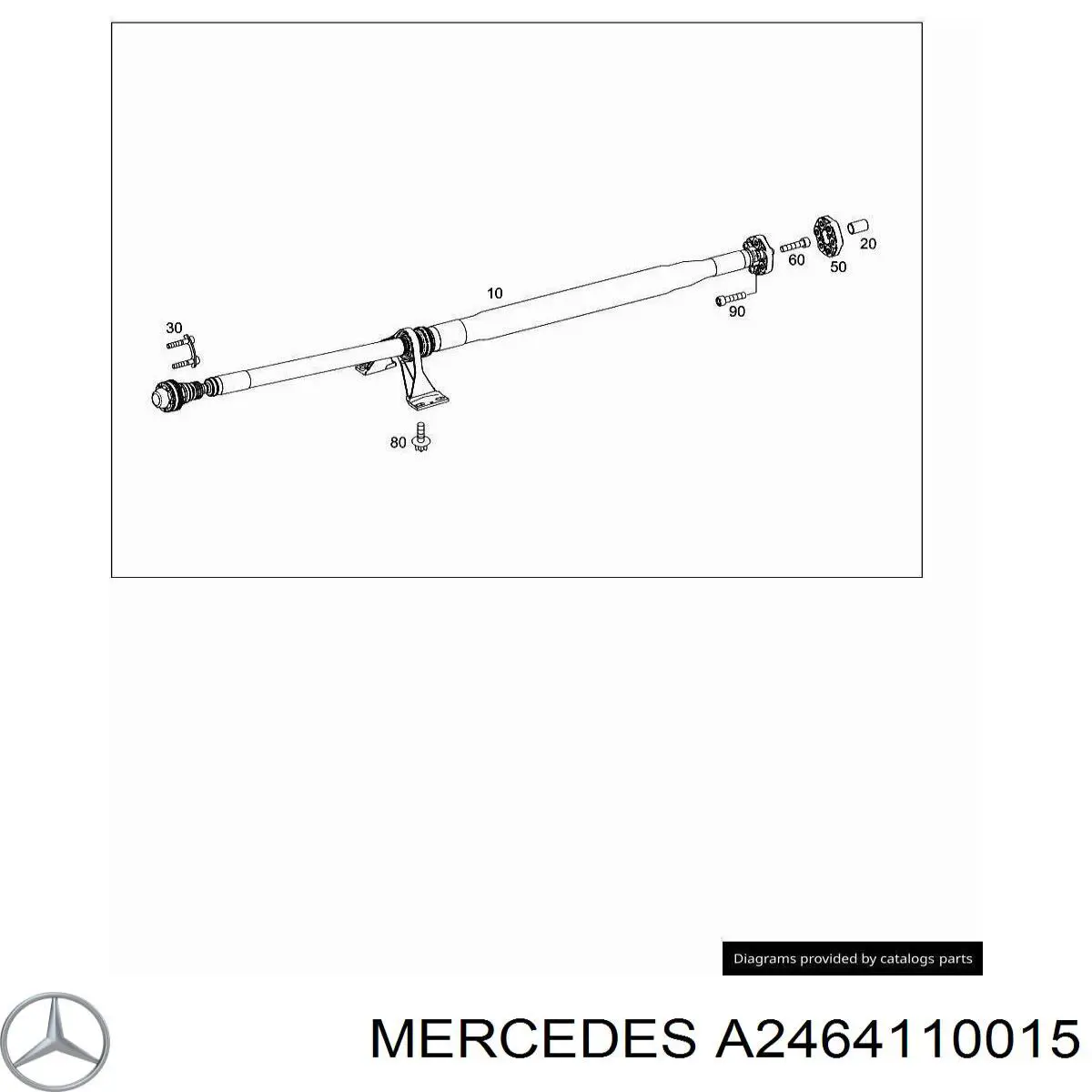 Comprar A2464110015 Mercedes Acoplamiento elástico trasero del cardán