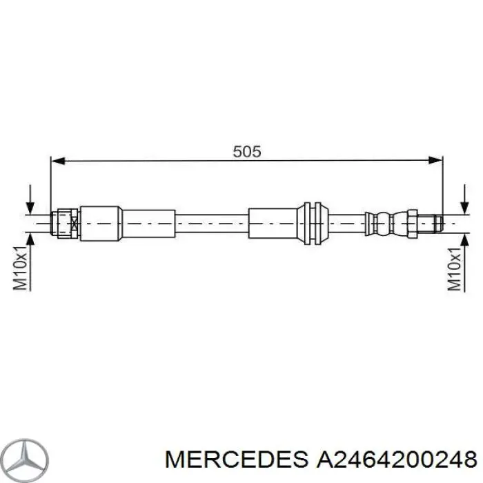 Comprar 2464200248 Mercedes Latiguillos de freno delantero