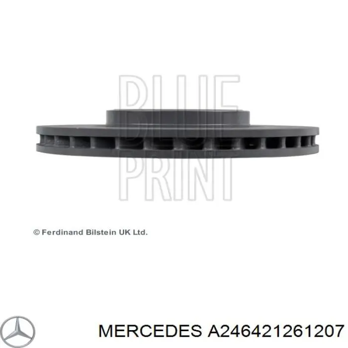 A246421261207 Mercedes disco de freno delantero