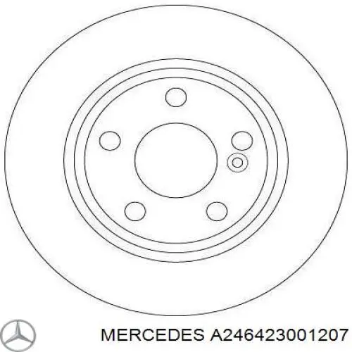 A246423001207 Mercedes disco de freno trasero