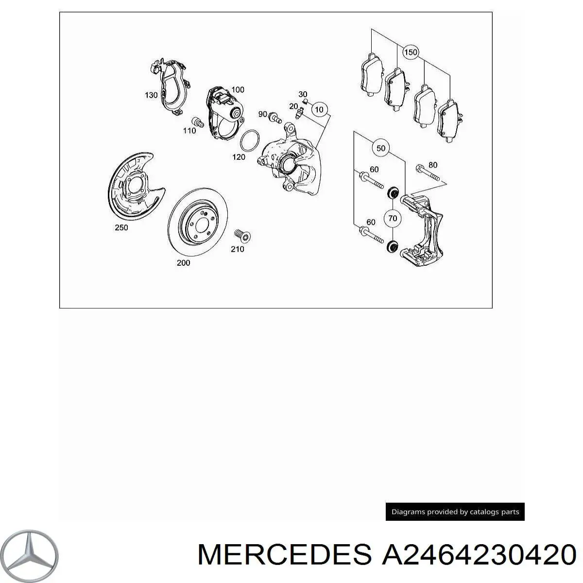 Protector de disco de freno trasero izquierdo Mercedes A2464230420 precio, desde 36,00 EUR