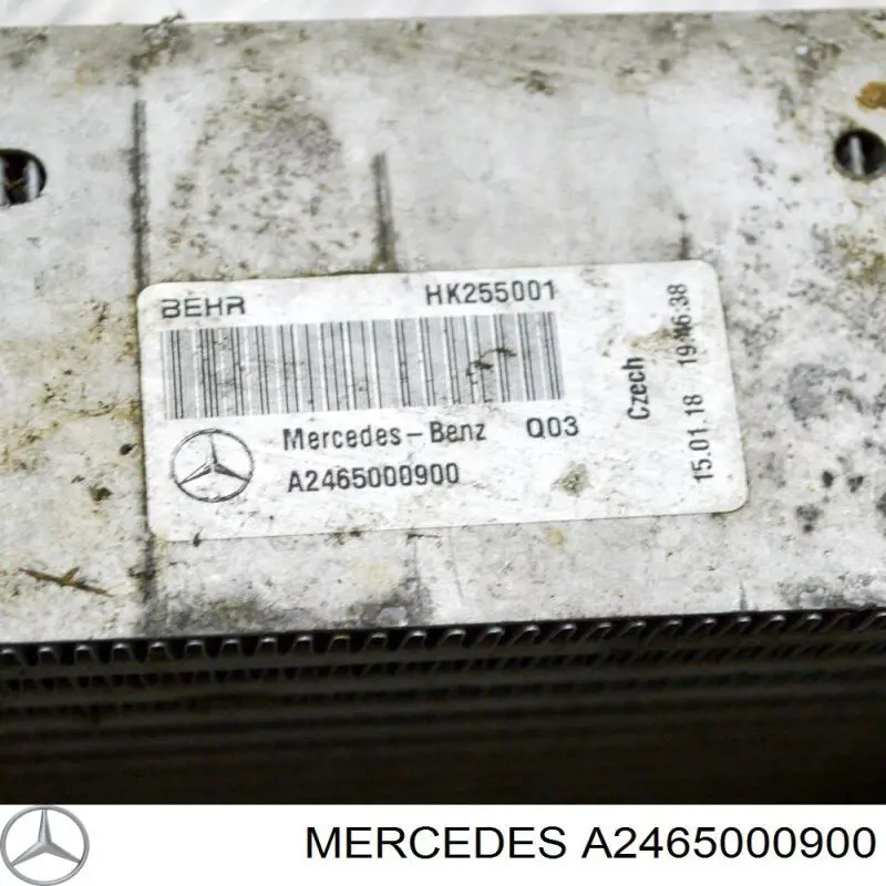 A2465000900 Mercedes radiador de aire de admisión