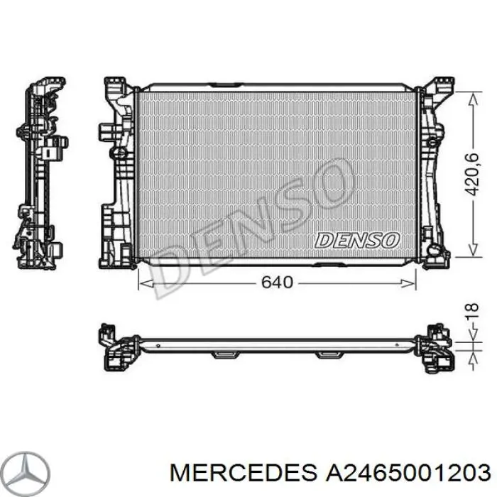 Comprar A2465001203 Mercedes Radiador de auto