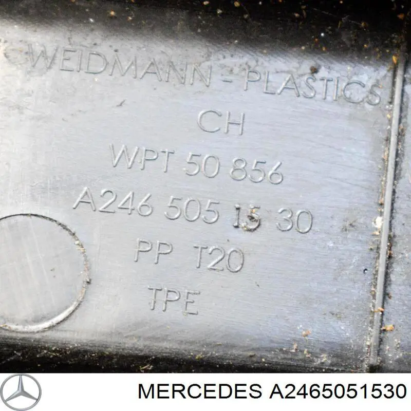 A2465050130 Mercedes Deflector de aire inferior del radiador