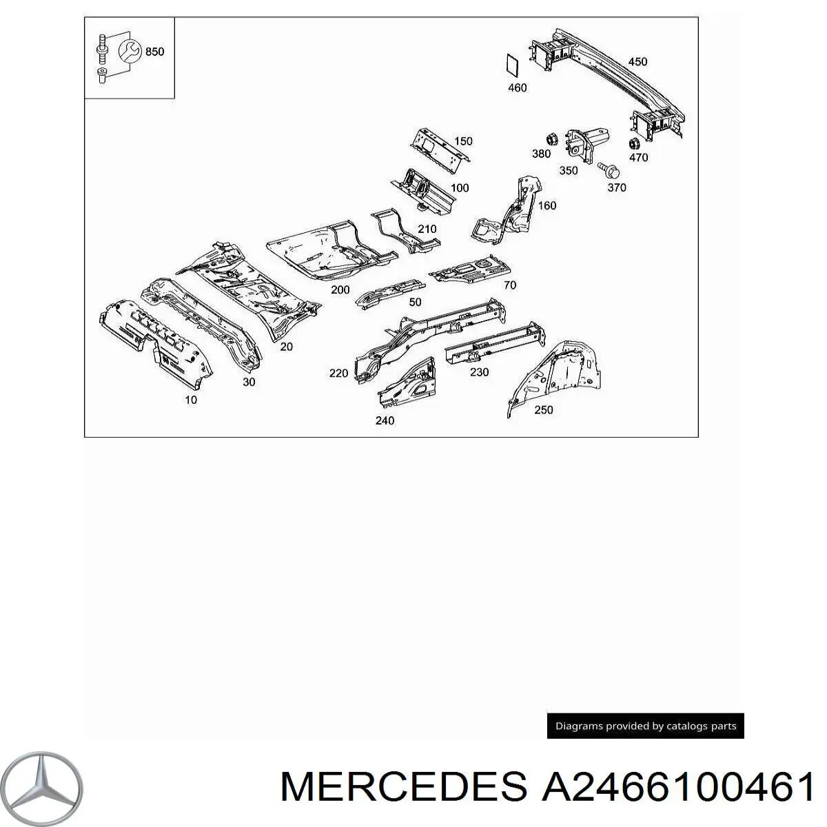  Mercedes A2466100461 precio, desde 580,84 EUR