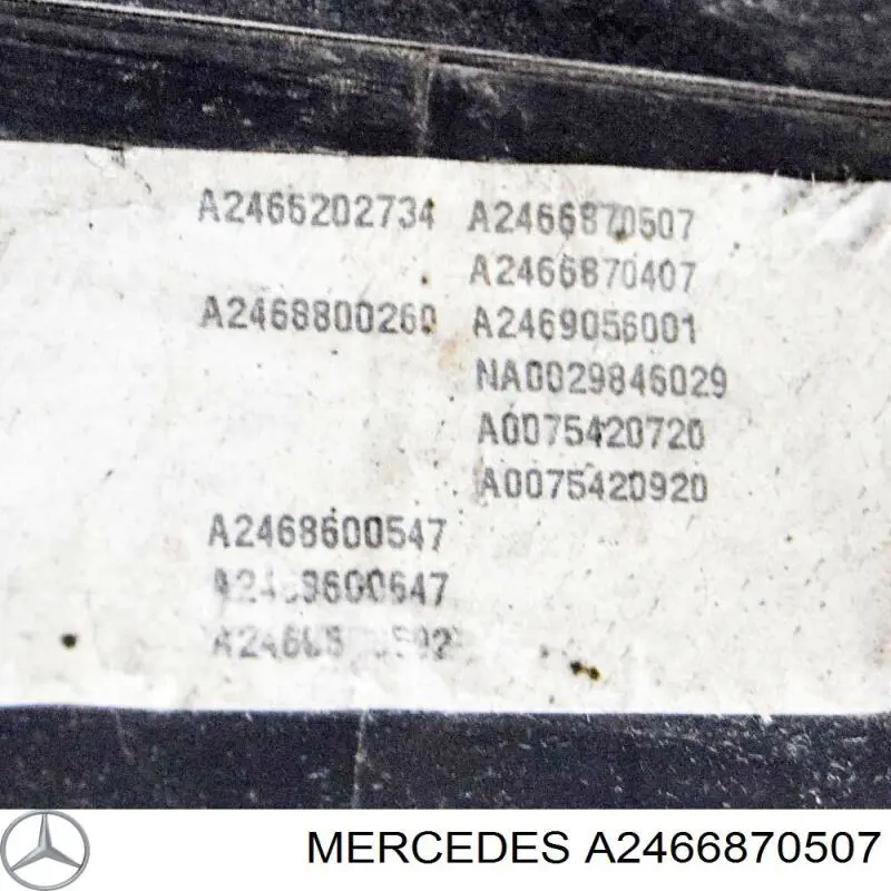 Comprar 2466870507 Mercedes Deflector de aire inferior del radiador
