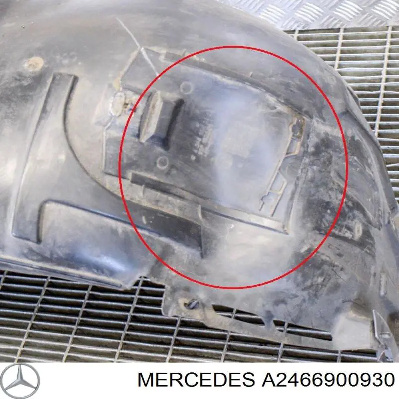 Guardabarros interior, aleta delantera, derecho para Mercedes CLA (X117)