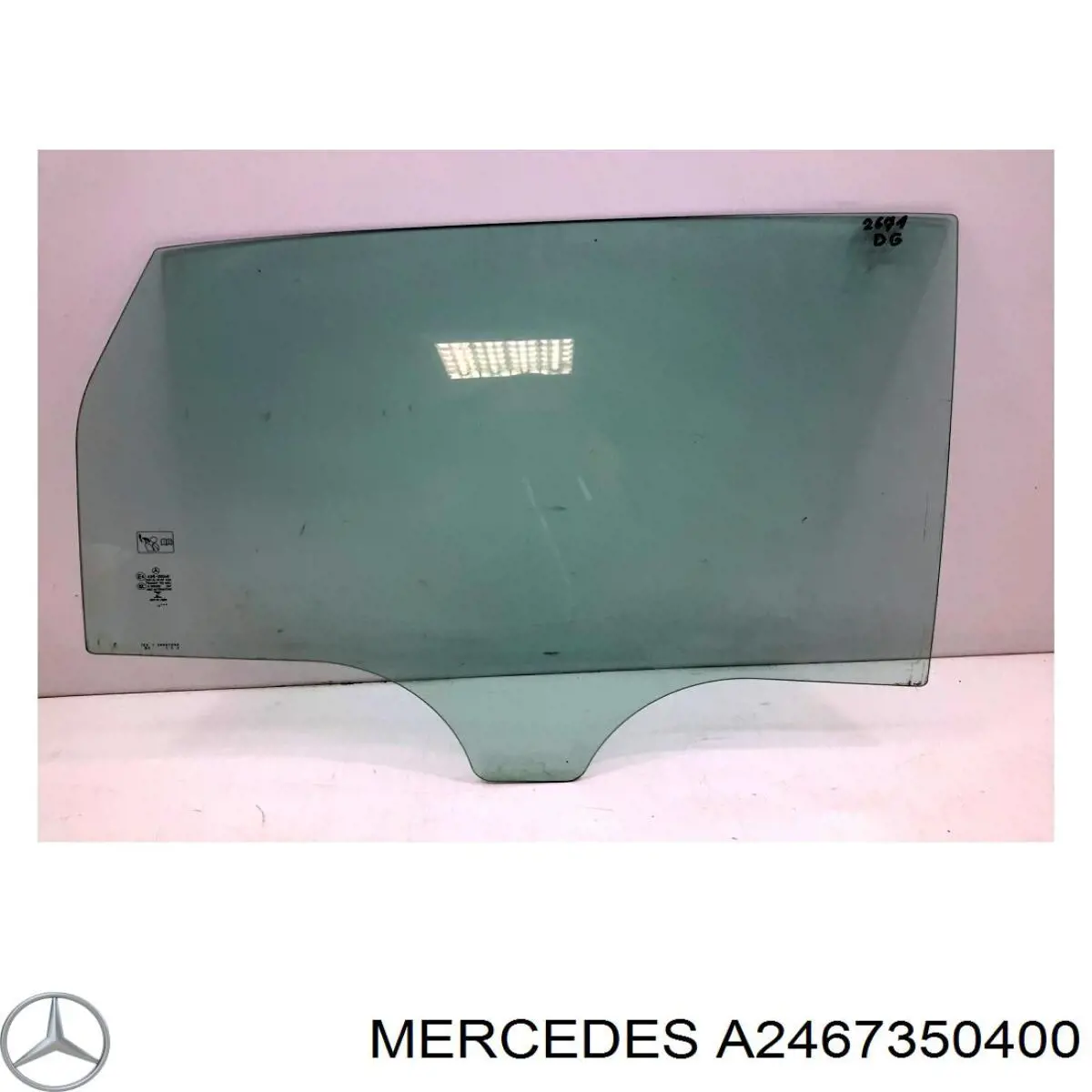 Cristal de puerta trasera derecha Mercedes A2467350400 precio, desde 35,41 EUR