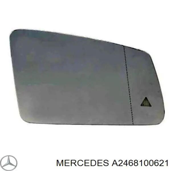 A2468100621 Mercedes cristal de espejo retrovisor exterior derecho