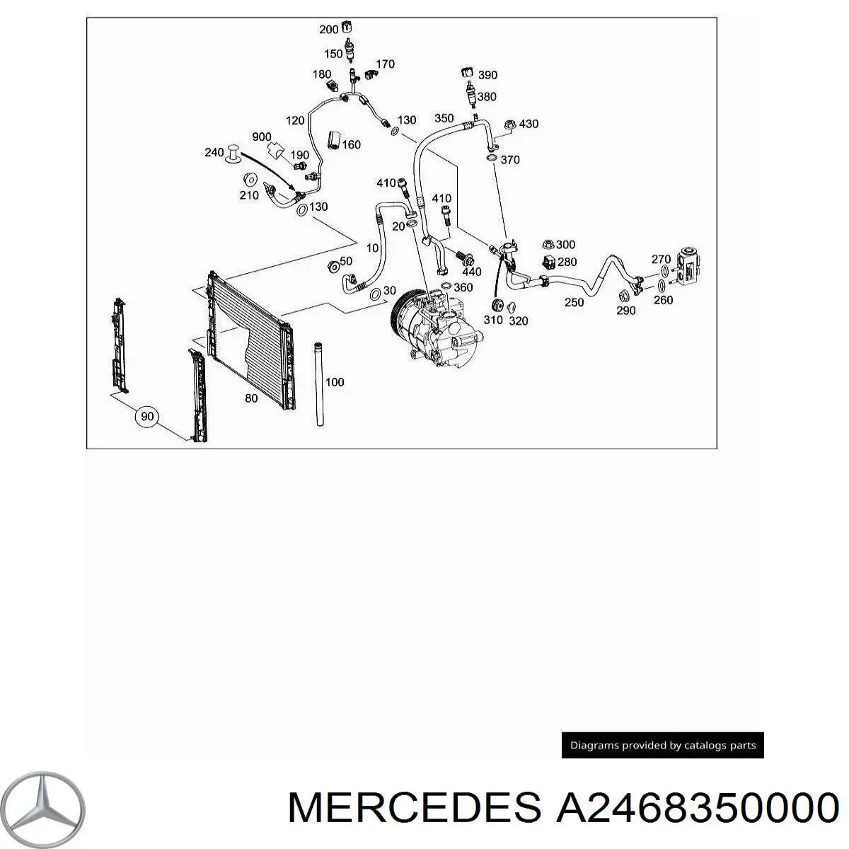 A2468350000 Mercedes receptor-secador del aire acondicionado