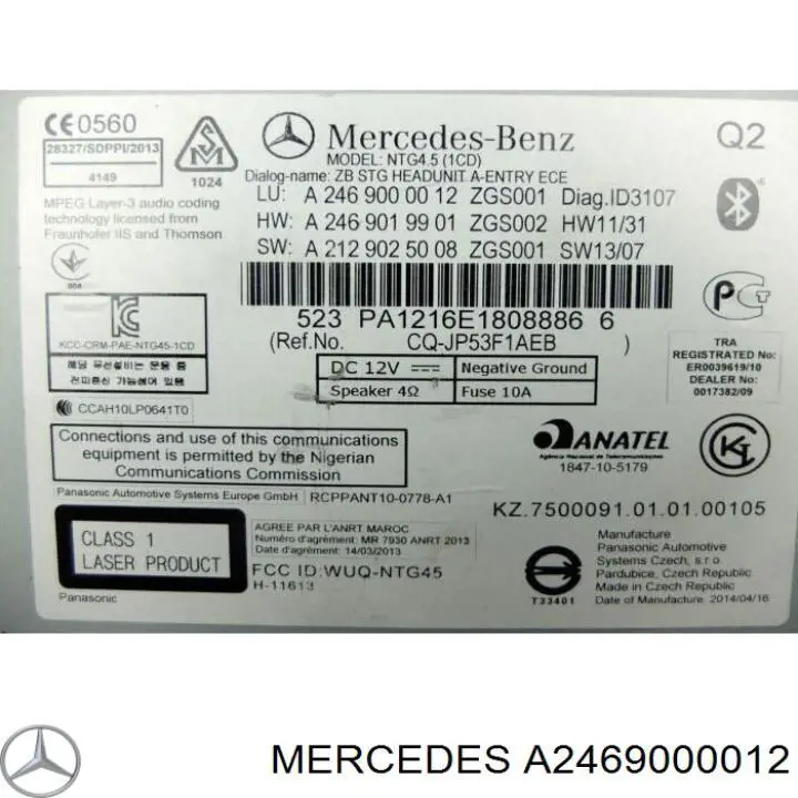 Comprar A2469000012 Mercedes Bloque de botones de la consola central