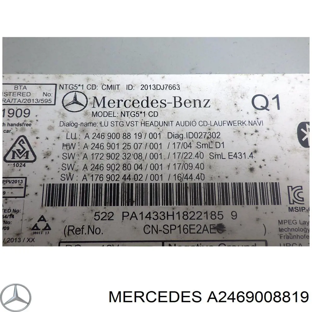 A2469008819 Mercedes Bloque de botones de la consola central