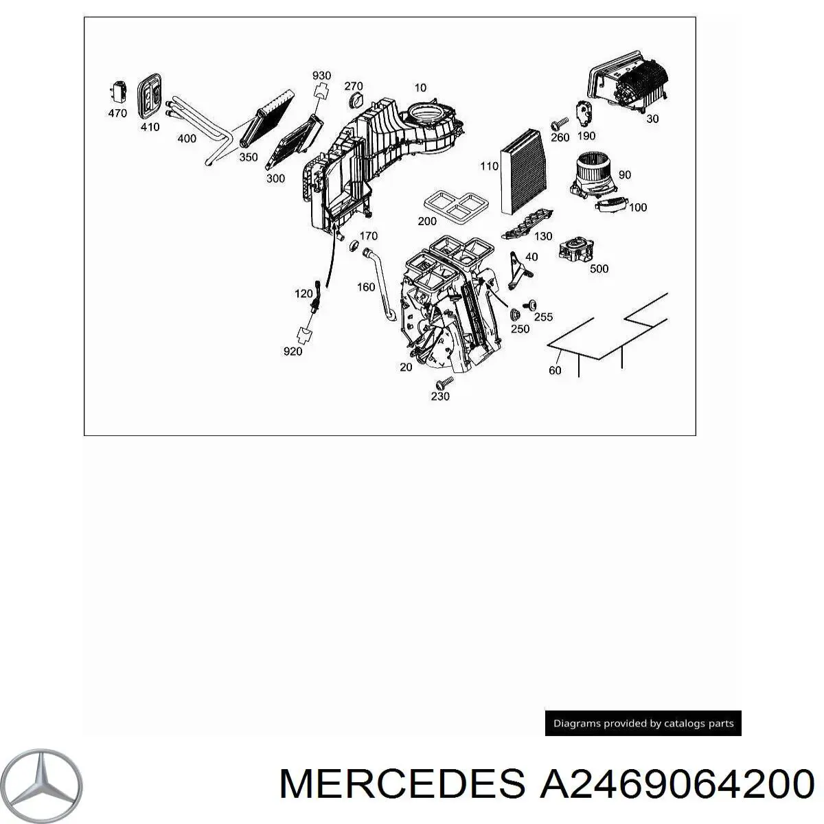 Ventilador habitáculo A2469064200 Mercedes