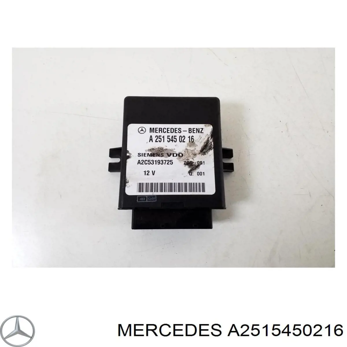 A2515450216 Mercedes unidad de control, suspensión neumática