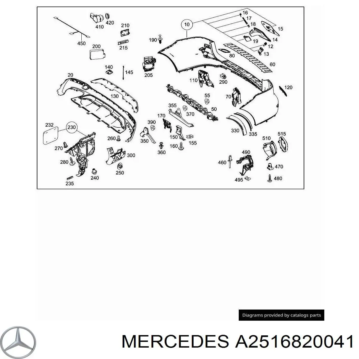  Mercedes A2516820041 precio, desde 11,27 EUR