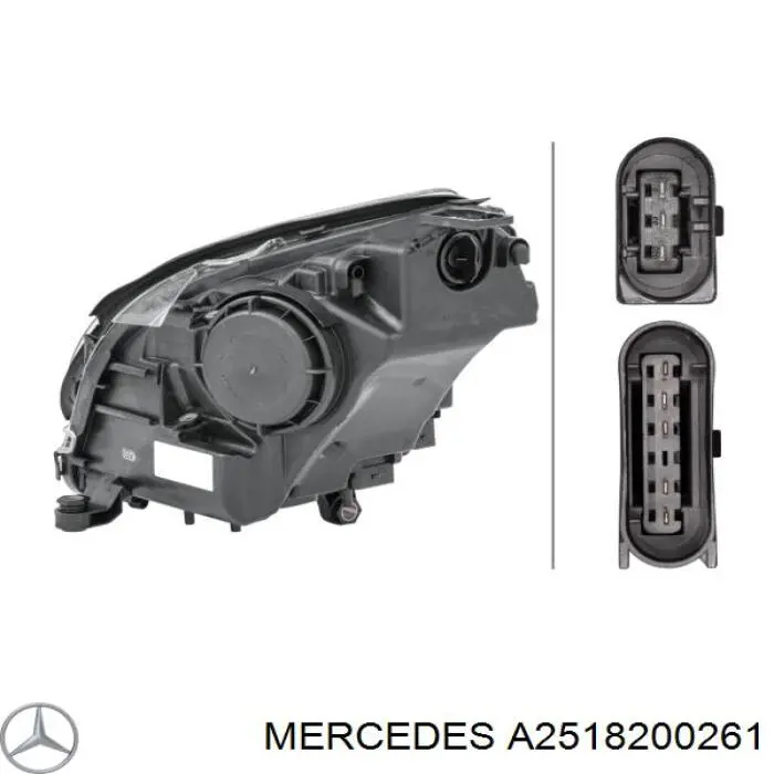 Faro derecho para Mercedes R (W251)