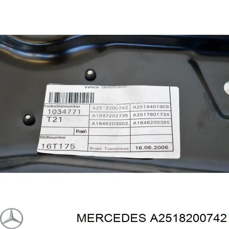 Comprar A2518200742 Mercedes Motor ventanilla coche, puerta delantera izquierda