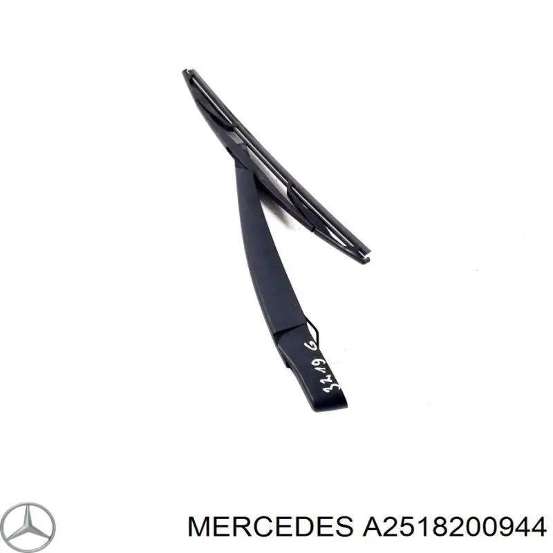 A2518200944 Mercedes brazo del limpiaparabrisas, lavado de parabrisas, luna trasera