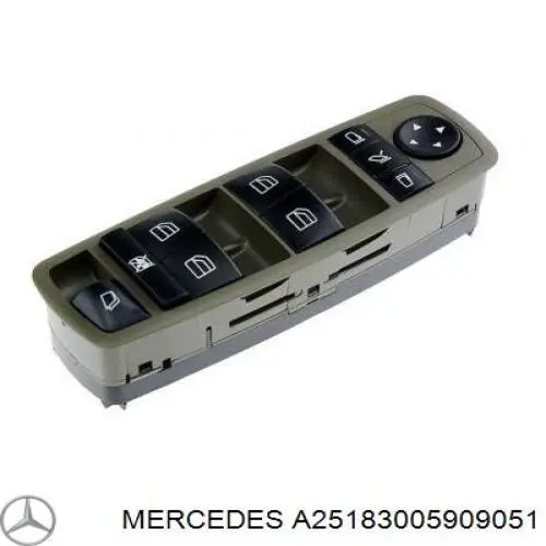 A25183005909051 Mercedes interruptor de elevalunas delantera izquierda