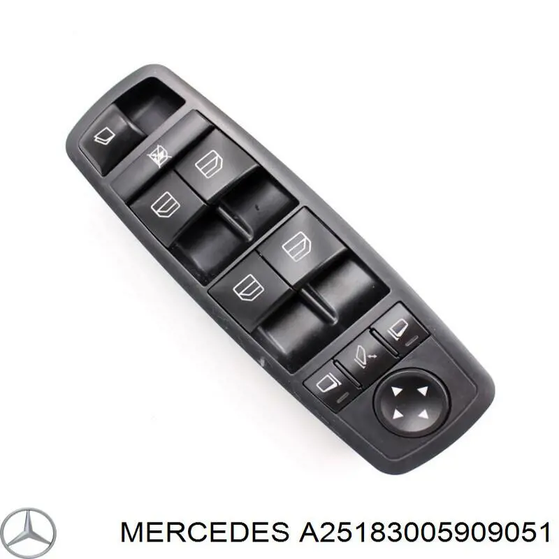 Comprar A25183005909051 Mercedes Interruptor de elevalunas delantera izquierda