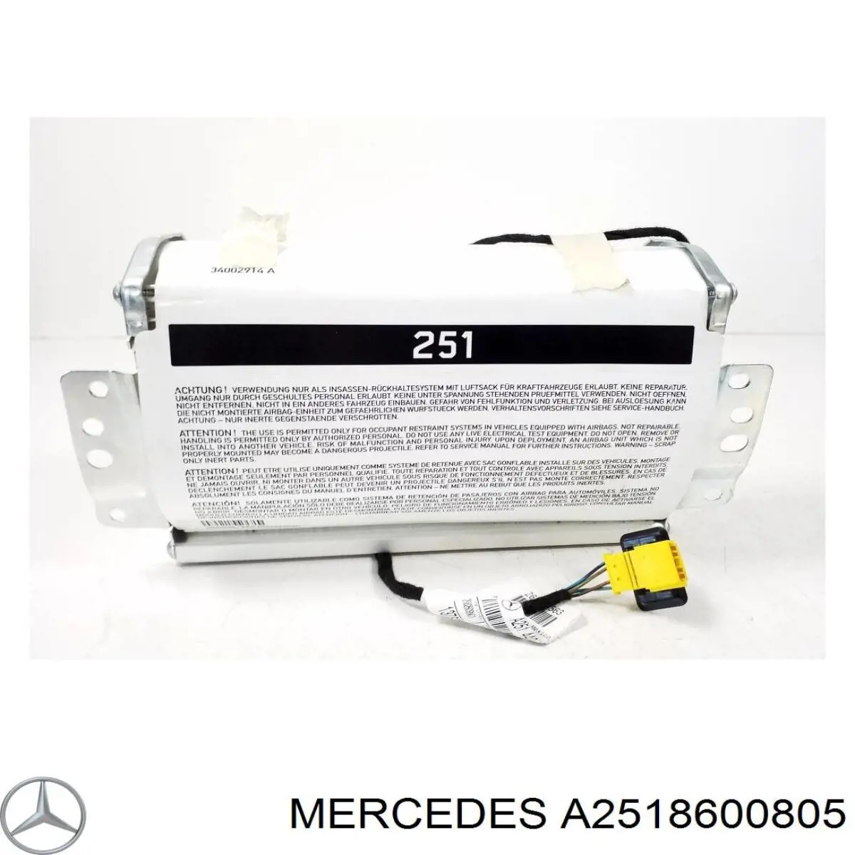 Airbag lateral del pasajero para Mercedes ML/GLE (W164)