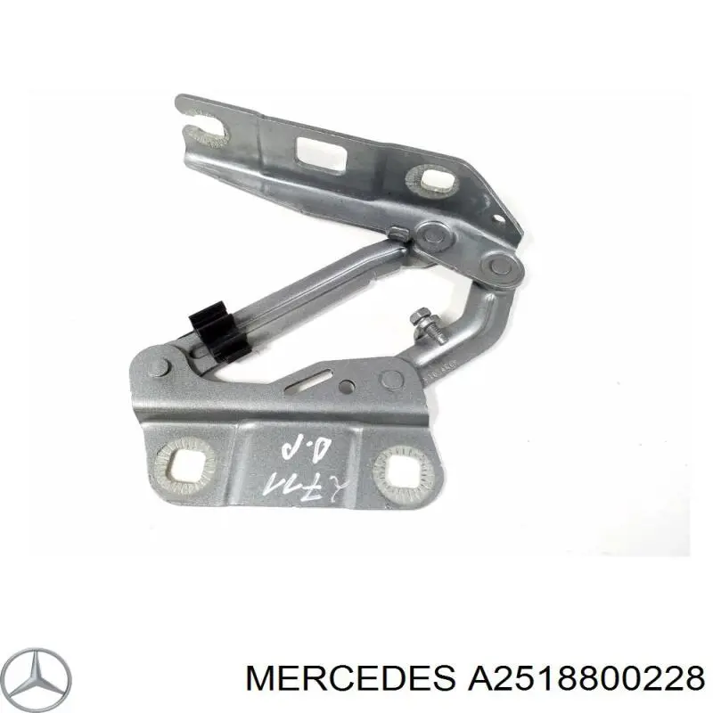 Bisagra, capó del motor derecha Mercedes A2518800228