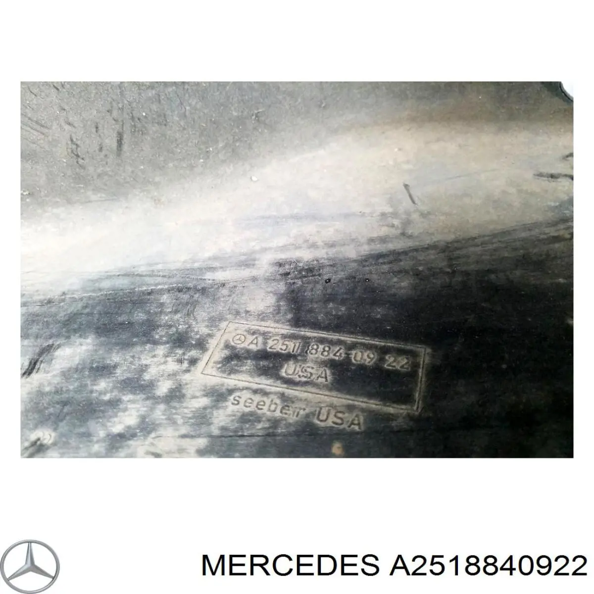 A2518840922 Mercedes guardabarros interior, aleta delantera, izquierdo trasero