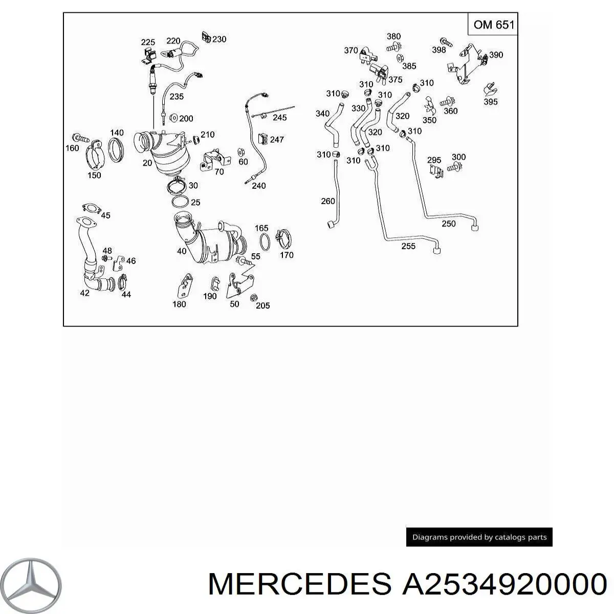  Mercedes A2534920000 precio, desde 43,80 EUR