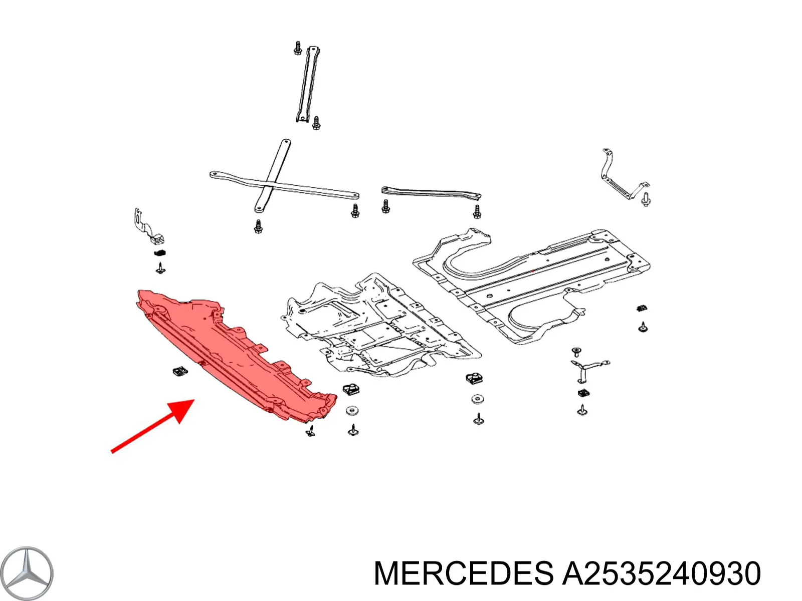 Protección de cárter Mercedes A2535240930 precio, desde 46,77 EUR