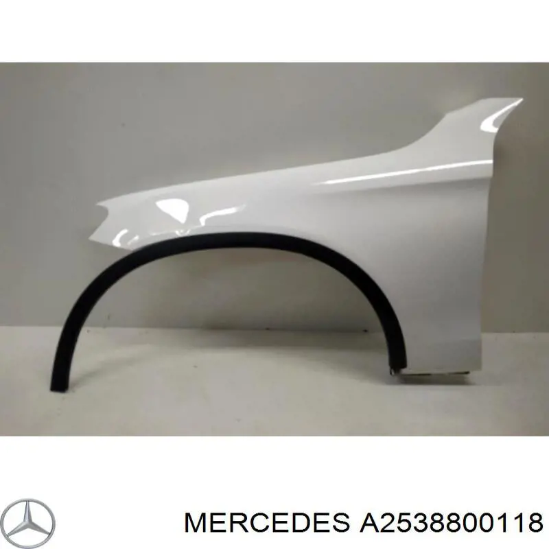 Aleta delantera izquierda Mercedes A2538800118 precio, desde 162,57 EUR