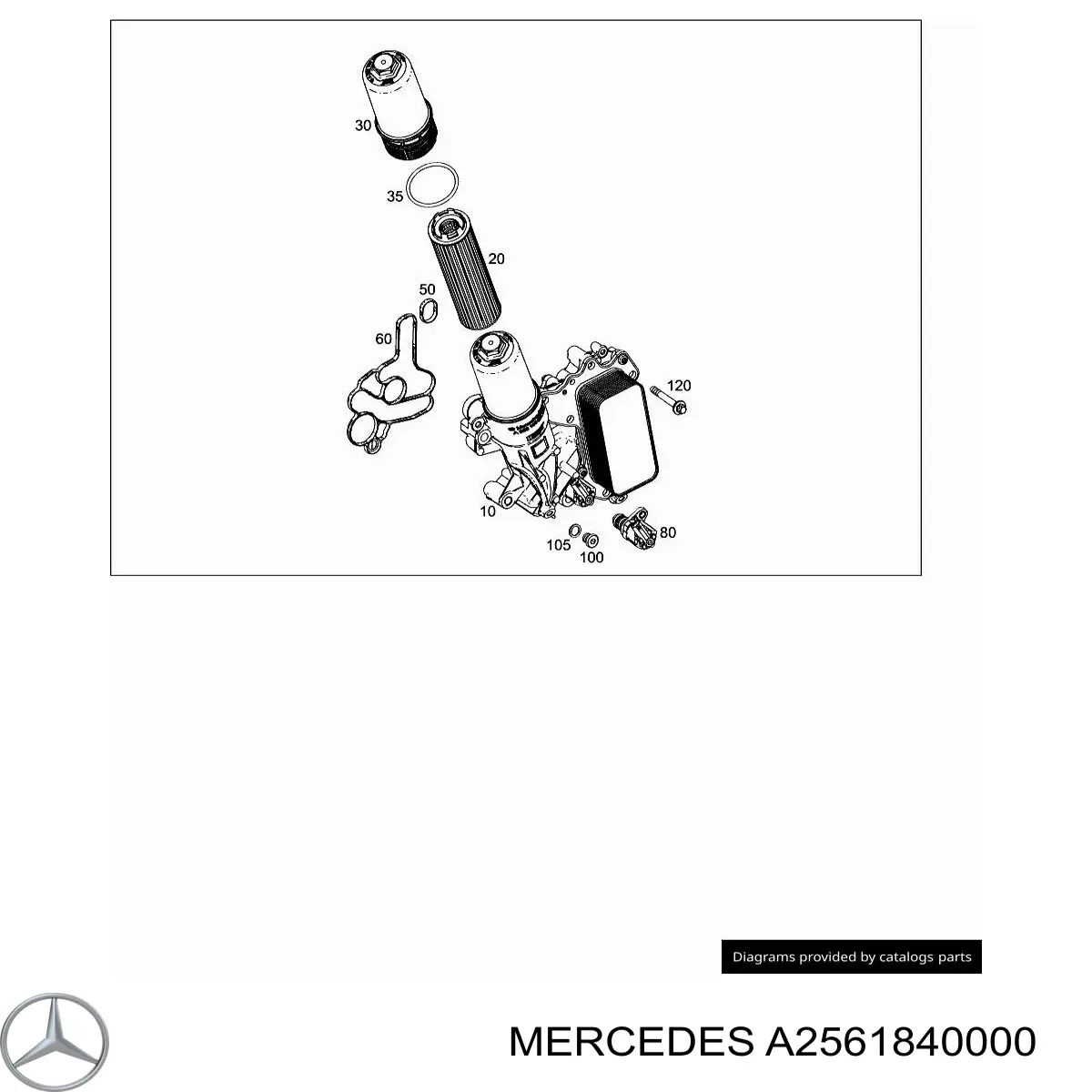Filtro de aceite Mercedes A2561840000 precio, desde 9,86 EUR