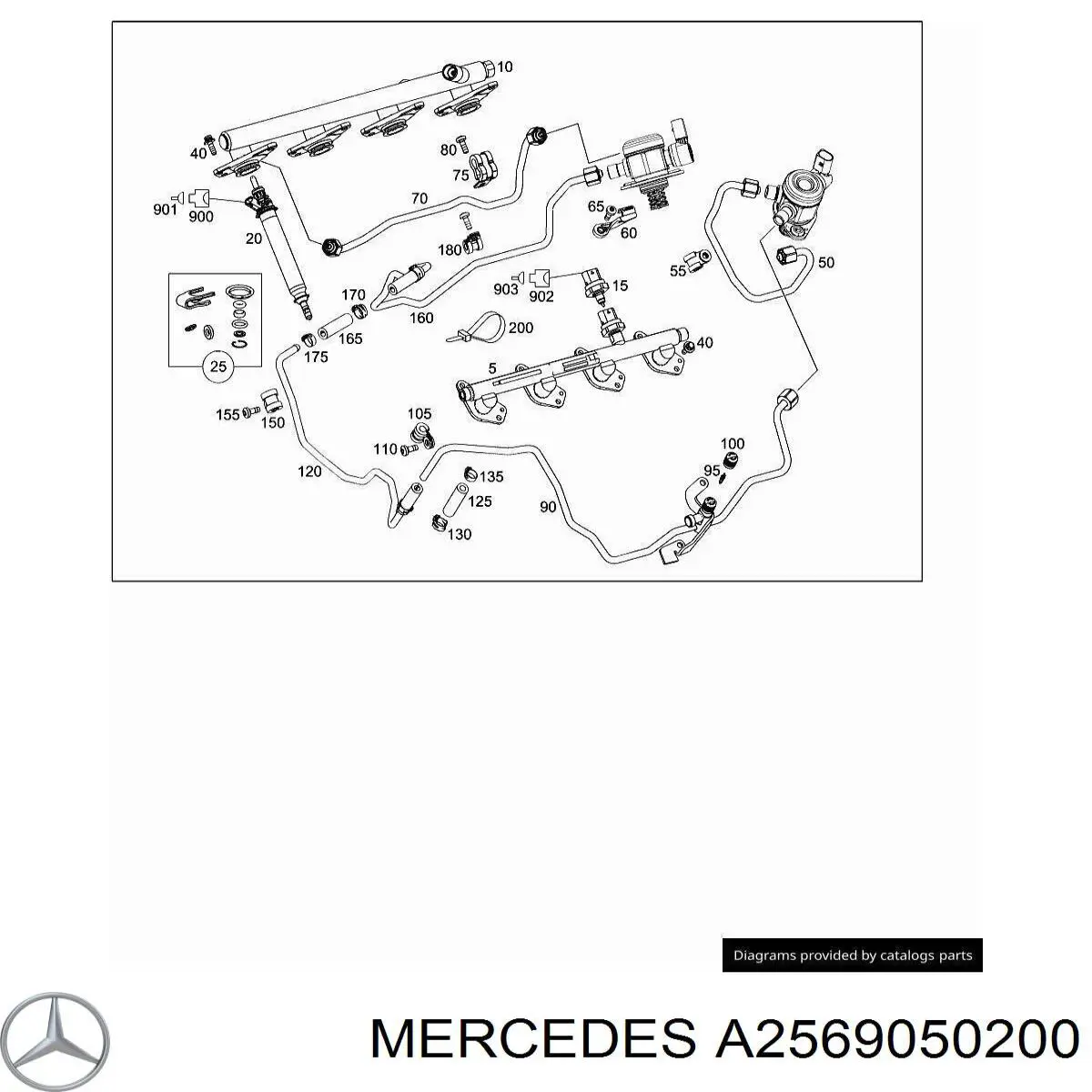 Sensor de presión de combustible Mercedes A2569050200 precio, desde 81,57 EUR