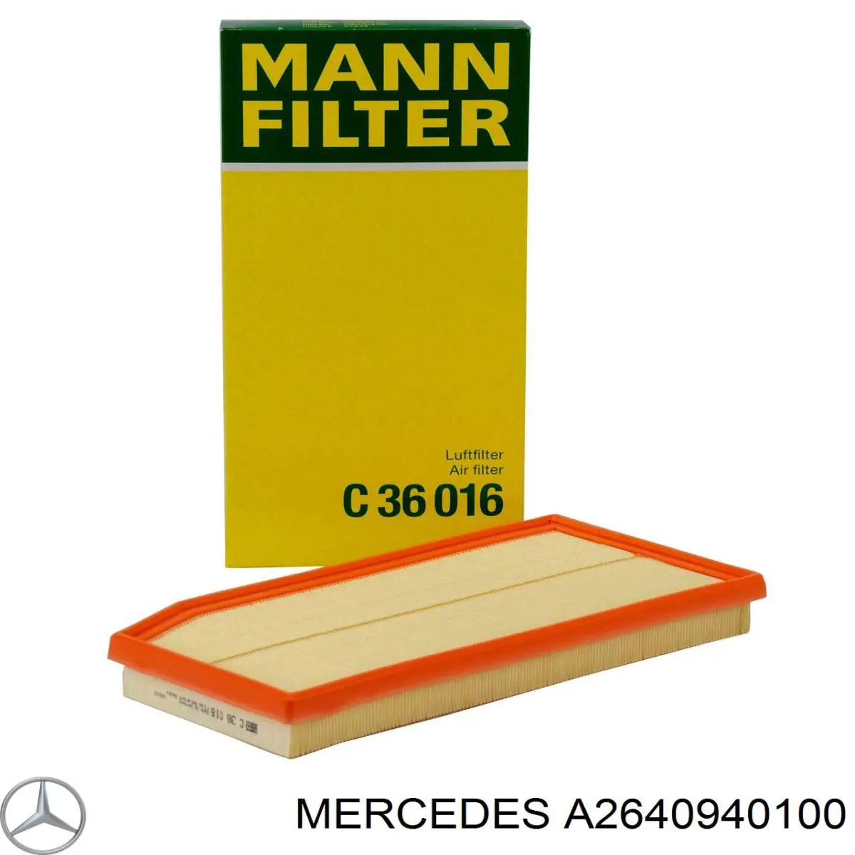El filtro de aire Mercedes A2640940100 precio, desde 19,19 EUR