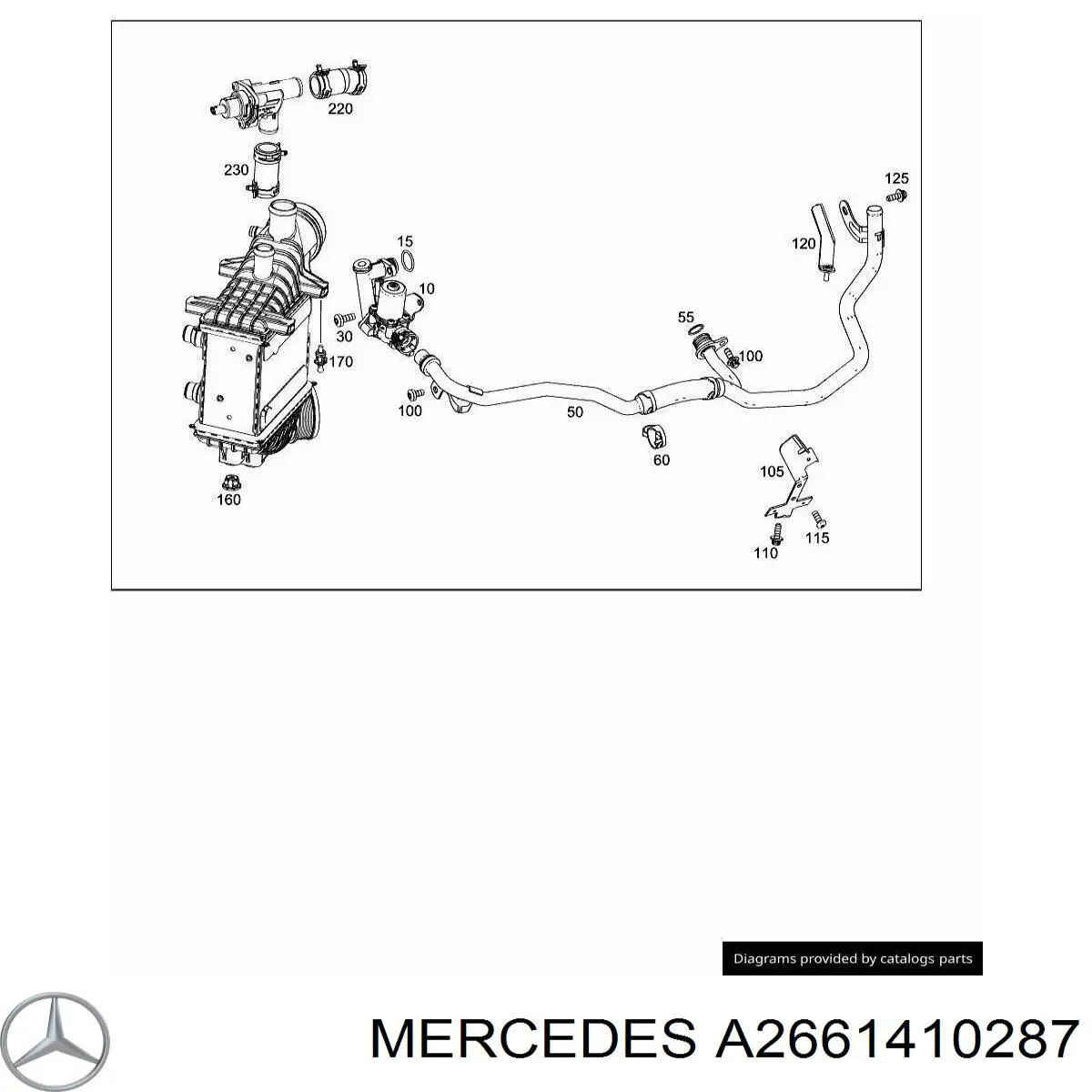 Soporte del filtro de aire Mercedes A2661410287 precio, desde 2,95 EUR