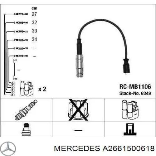  Mercedes A2661500618 precio, desde 51,84 EUR