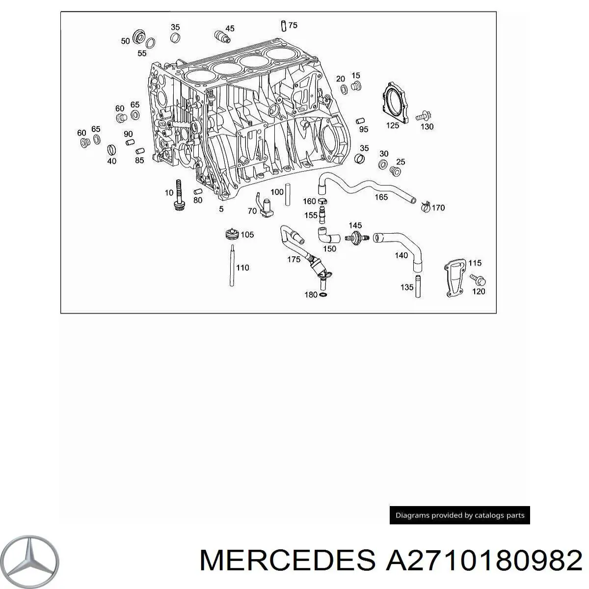 A2710180982 Mercedes tubo de ventilacion del carter (separador de aceite)