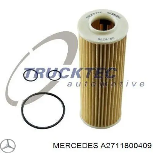 A2711800409 Mercedes filtro de aceite