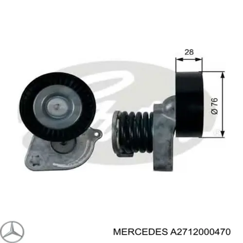 Comprar A2712000470 Mercedes Tensor de correa poli V 