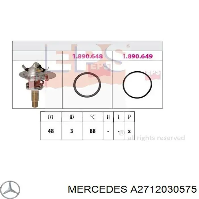 Comprar A2712030575 Mercedes Termostato