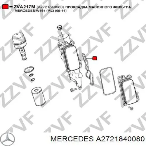 Comprar A2721840080 Mercedes Junta del adaptador del filtro de aceite