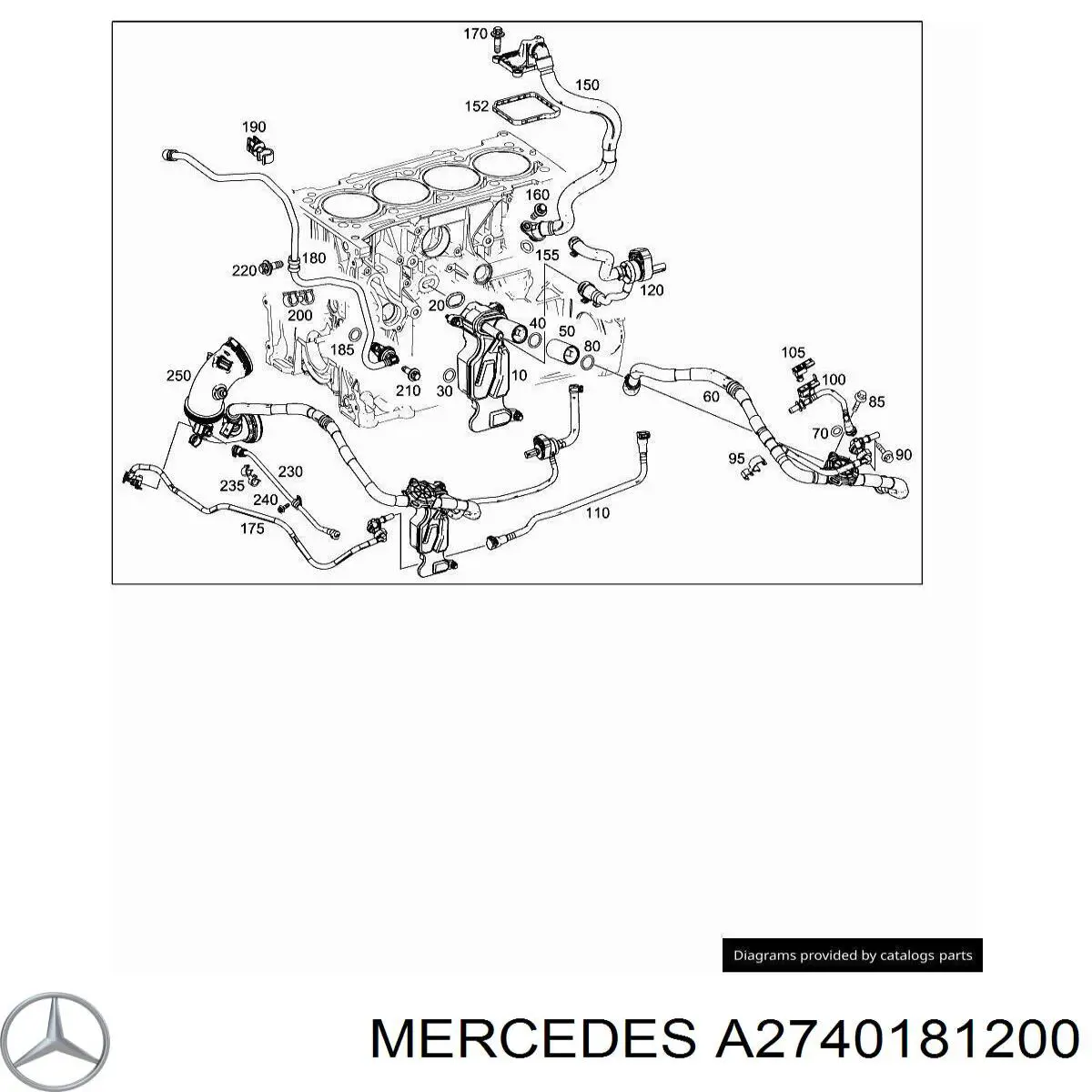 Válvula PCV Mercedes A2740181200 precio, desde 102,64 EUR