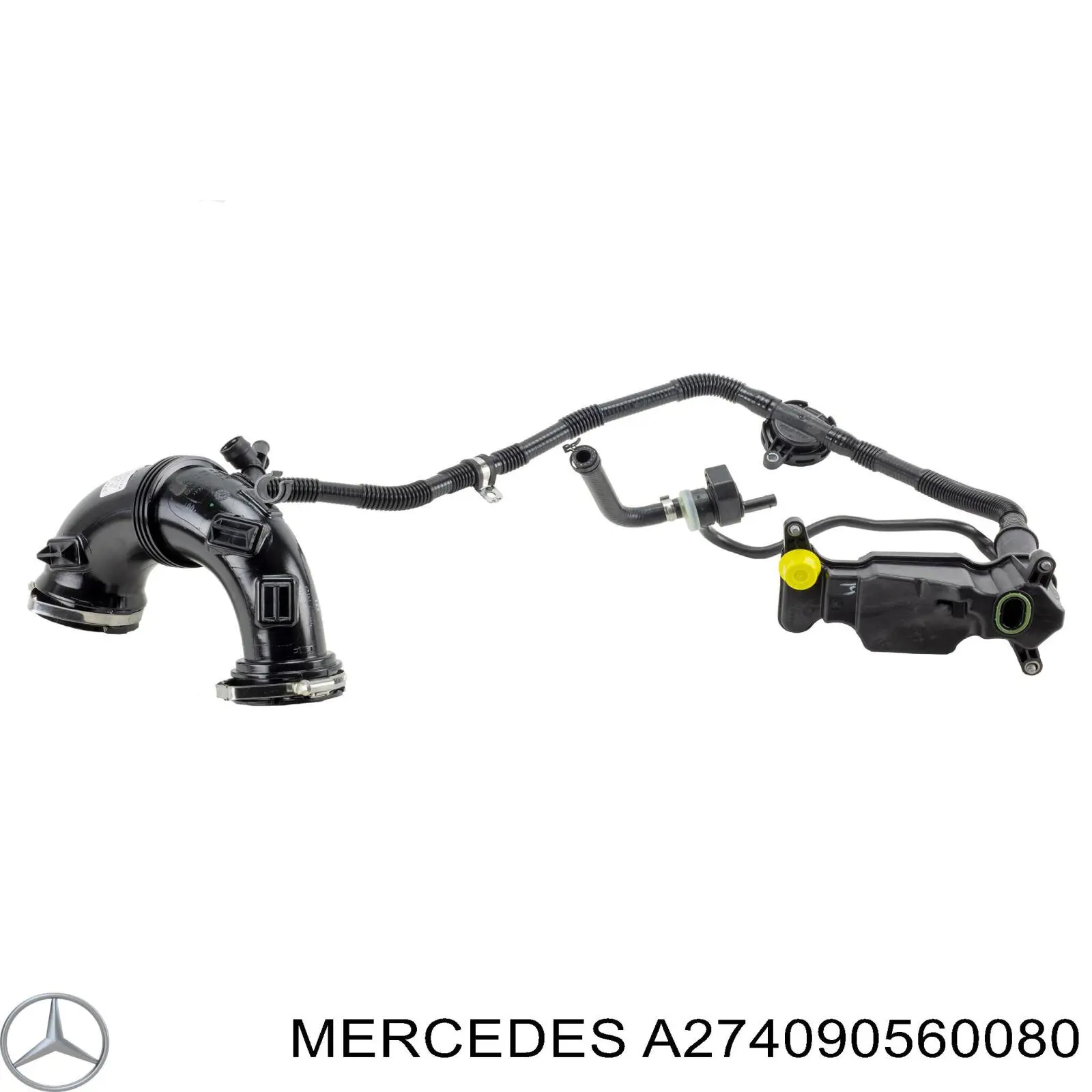 A274090560080 Mercedes tubo flexible de aire de sobrealimentación, a turbina