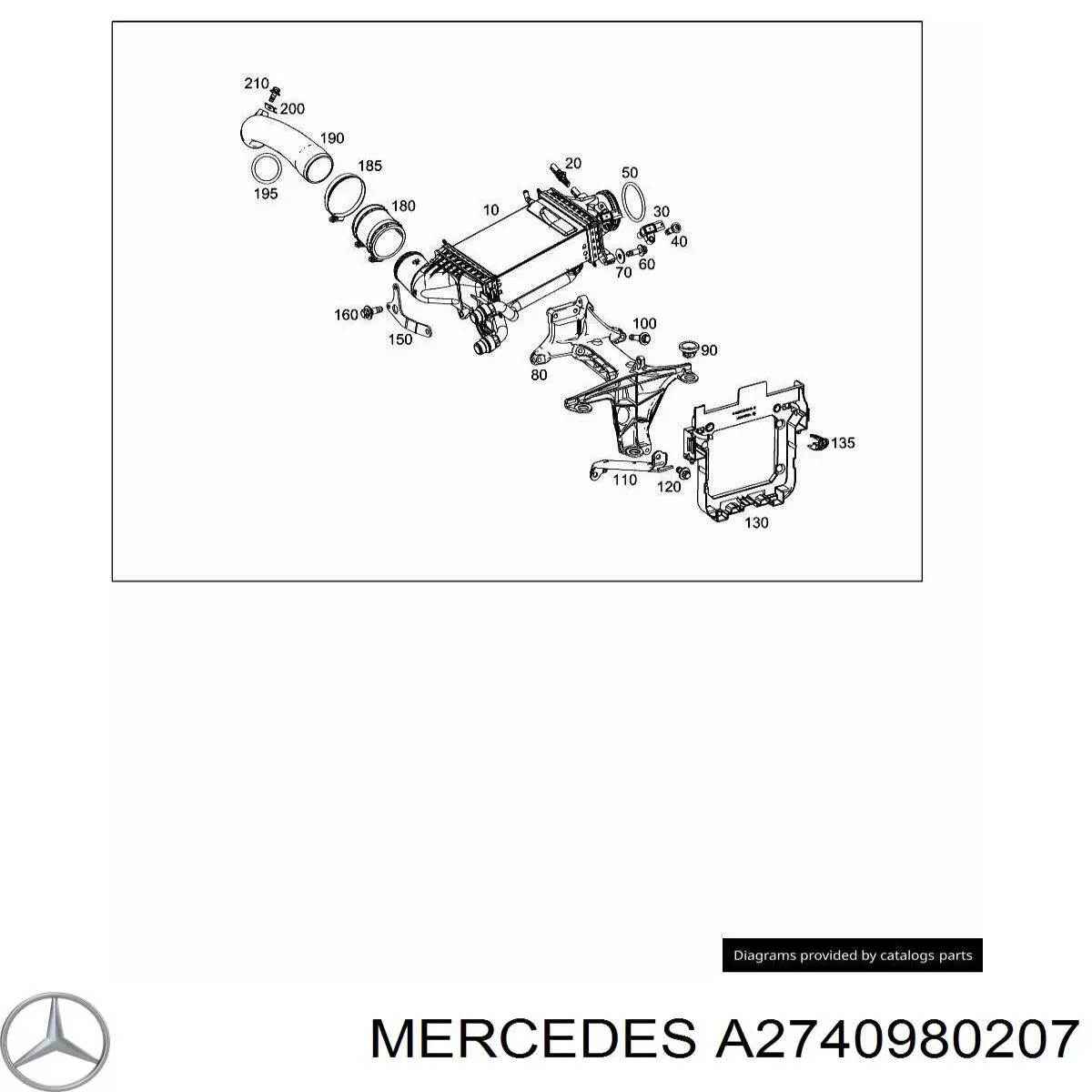 Tubo intercooler A2740980207 Mercedes