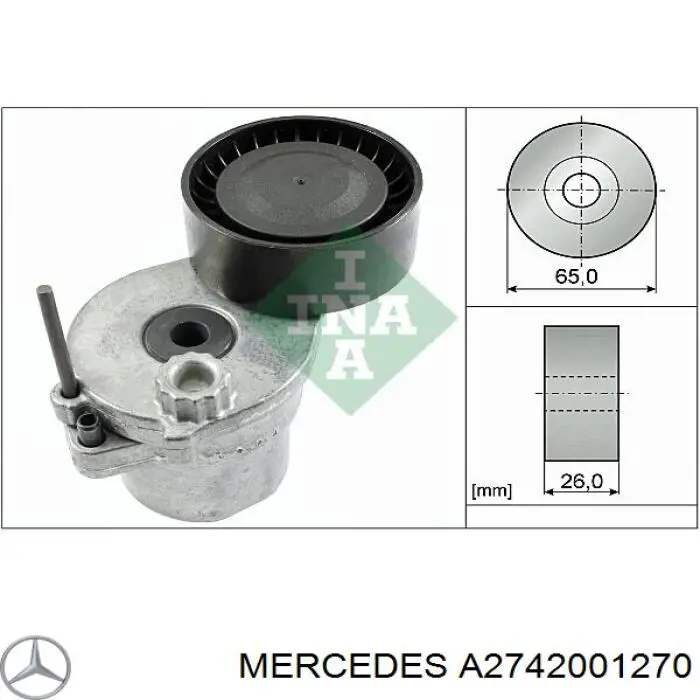 Tensor de la correa trapecial Mercedes A2742001270 precio, desde 28,87 EUR