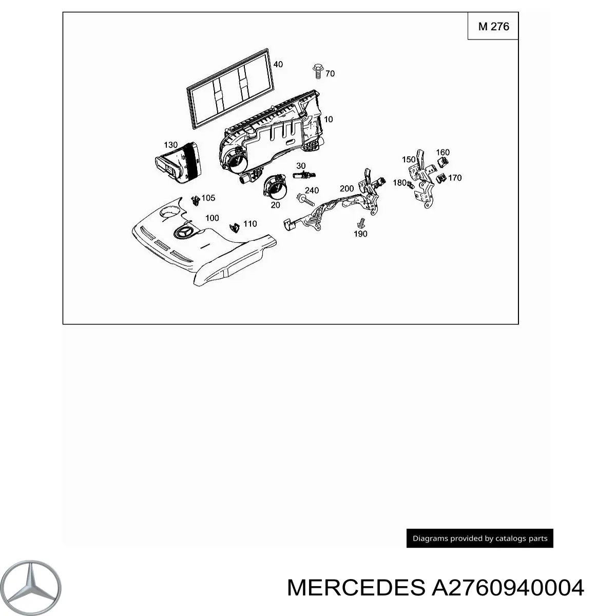 El filtro de aire Mercedes A2760940004 precio, desde 20,60 EUR