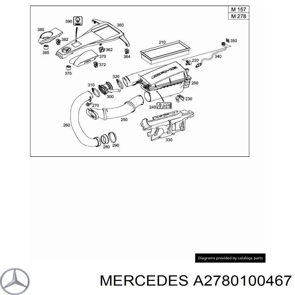 Cubierta decorativa del motor Mercedes A2780100467 precio, desde 49,70 EUR