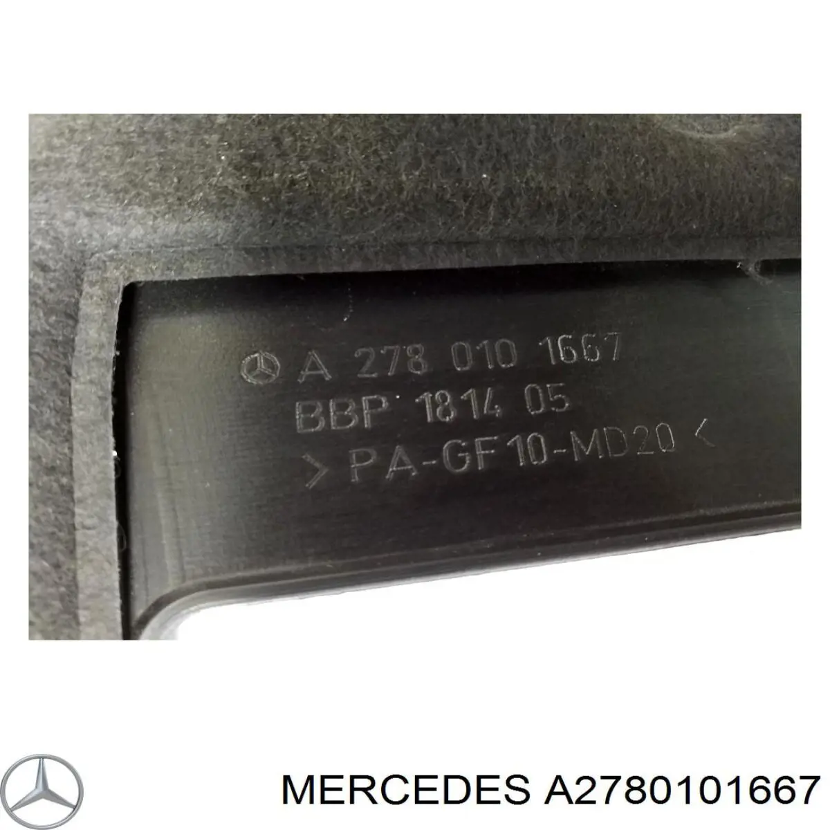 A2780101667 Mercedes cubierta de motor decorativa