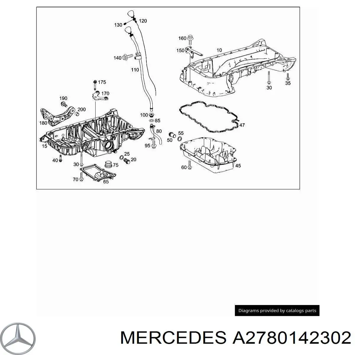 A2780142302 Mercedes cárter de aceite