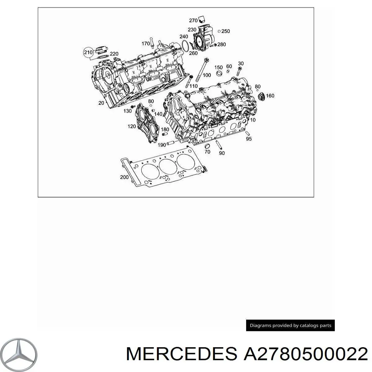 A2780500022 Mercedes émbolo, bomba de combustible